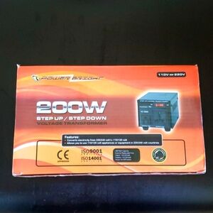 PowerBright VC200W Voltage Transformer 200 Watt Step Up/Down Converter